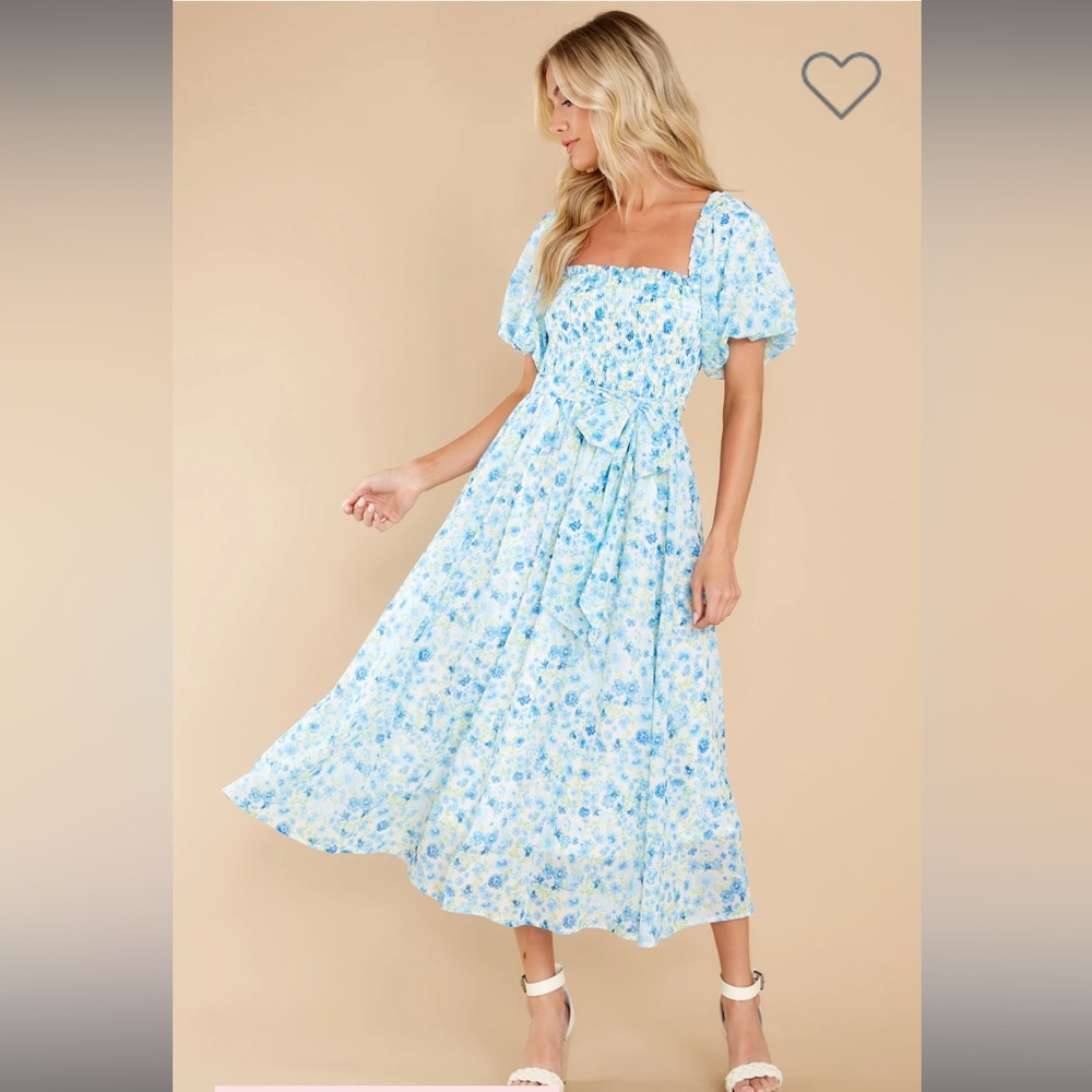 NWT Aura floral midi dress - Red Dress Boutique